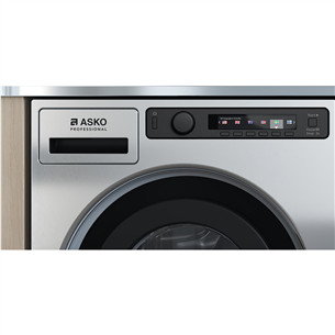 Asko, Professional, 9 kg, depth 70,6 cm, 1400 rpm, stainless steel - Front load washing machine