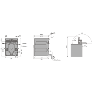 Asko, Professional, 9 kg, depth 70,6 cm, 1400 rpm, stainless steel - Front load washing machine