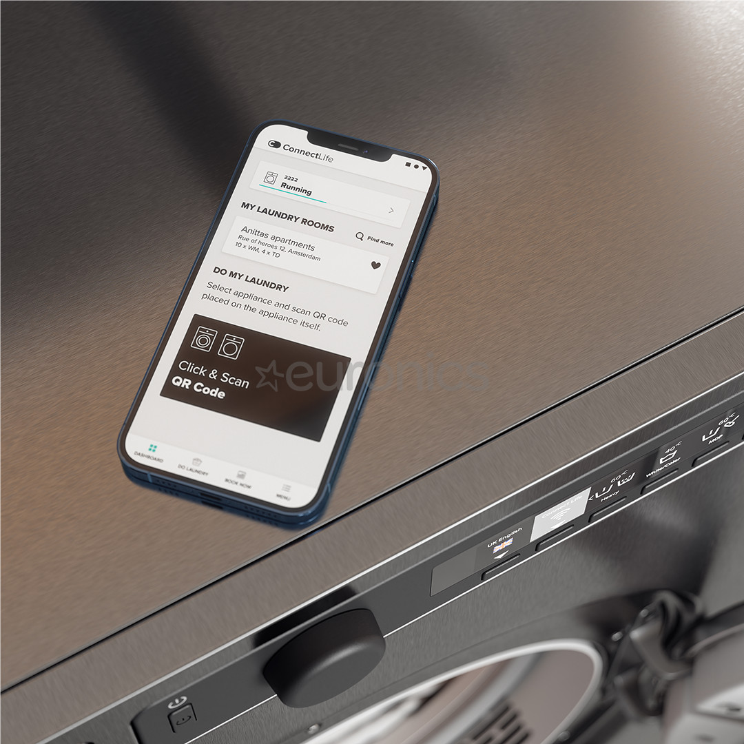 Asko, Professional, 7 kg, depth 65,4 cm, stainless steel - Clothes dryer