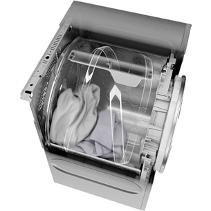 Asko, Professional, 7 kg, depth 65,4 cm, stainless steel - Clothes dryer