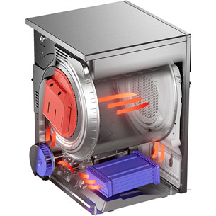 Asko, Professional, 7 kg, depth 65,4 cm, stainless steel - Clothes dryer