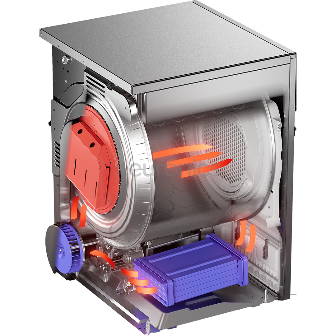 Asko, Professional, 7 kg, depth 65,4 cm, stainless steel - Clothes dryer