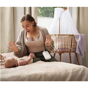 Philips Avent Hands-free, balta - Dubultais elektriskais krūts piena pumpis