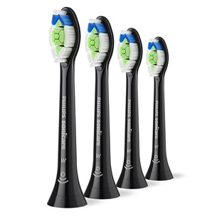 Philips Sonicare Optimal White, 4 gab., melna - Uzgaļi elektriskajai zobu birstei