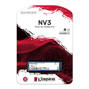 Kingston SNV3S, 4 TB, zila - SSD cietais disks