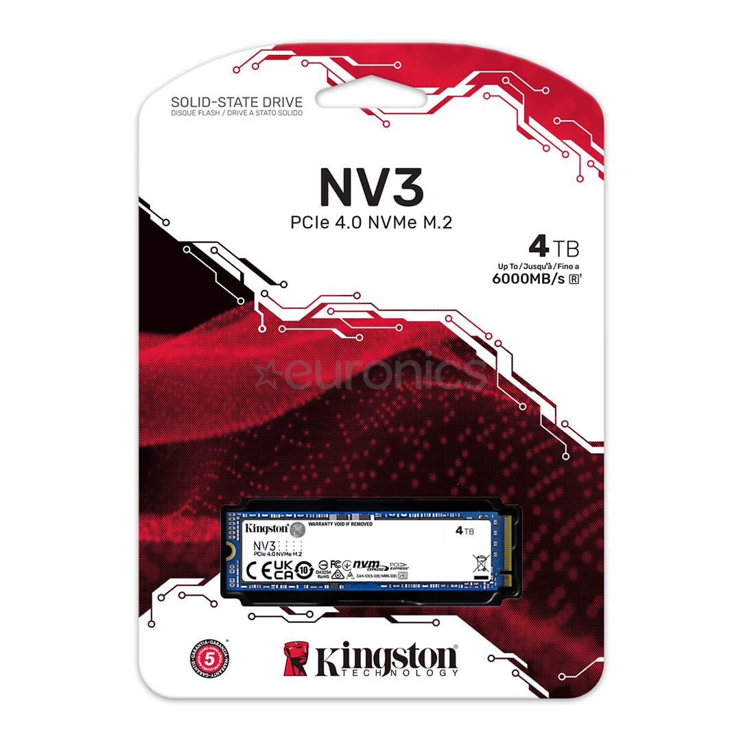 Kingston SNV3S, 4 TB, zila - SSD cietais disks