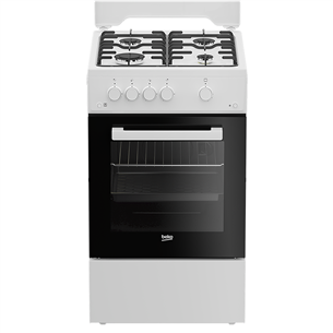 Beko, 60 л, ширина 50 см, белый - Газовая плита FSG52020FW