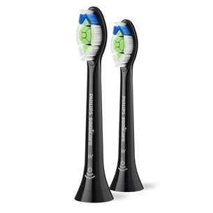 Philips Sonicare Optimal White, 2 gab., melna - Uzgaļi elektriskajai zobu birstei