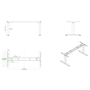 Seisuk Smart, 120 x 75 cm, balta - Datorgalds