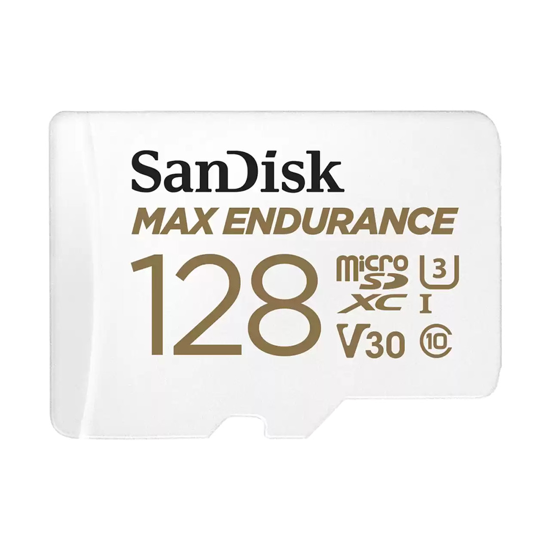 SanDisk Max Endurance, 128 ГБ, microSDHC, белый - Карта памяти
