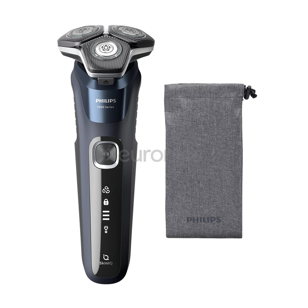 Philips Shaver Series 5000 Wet & Dry, melna/zila - Skuveklis