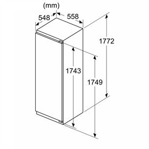 Bosch, Series 6, 310 L, augstums 178 cm - Iebūvējams aukstuma skapis