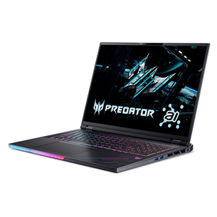 Acer Predator Helios 18 AI, 18'', WUXGA, Mini-LED, 240 Hz, Ultra 9, 32 GB, 1 TB, RTX 5080, ENG, melna - Portatīvais dators