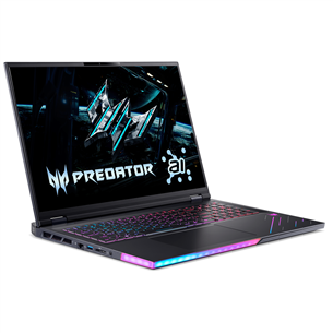 Acer Predator Helios 18 AI, 18'', WUXGA, Mini-LED, 240 Hz, Ultra 9, 32 GB, 1 TB, RTX 5080, ENG, melna - Portatīvais dators