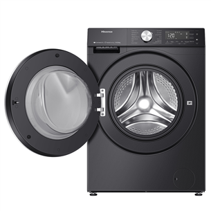 Hisense, 10.5 kg / 6 kg, dziļums 59 cm, 1400 apgr/min., melna - Veļas mazgājamā mašīna ar žāvētāju