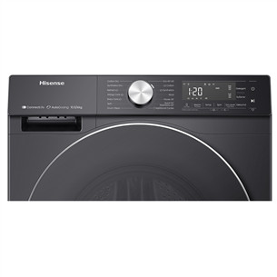 Hisense, 10,5 кг / 6 кг, глубина 59 см, 1400 об/мин, черный - Стирально-сушильная машина