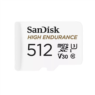 SanDisk High Endurance, MicroSDXC, 512 ГБ, белый - Карта памяти