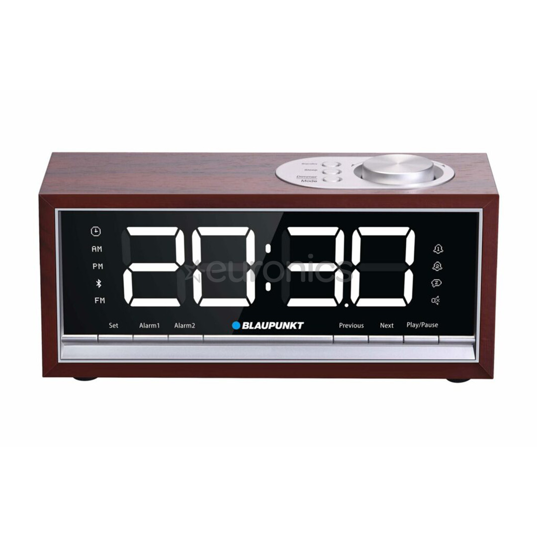 Blaupunkt Clockradio CR60BT, brown - Clock radio