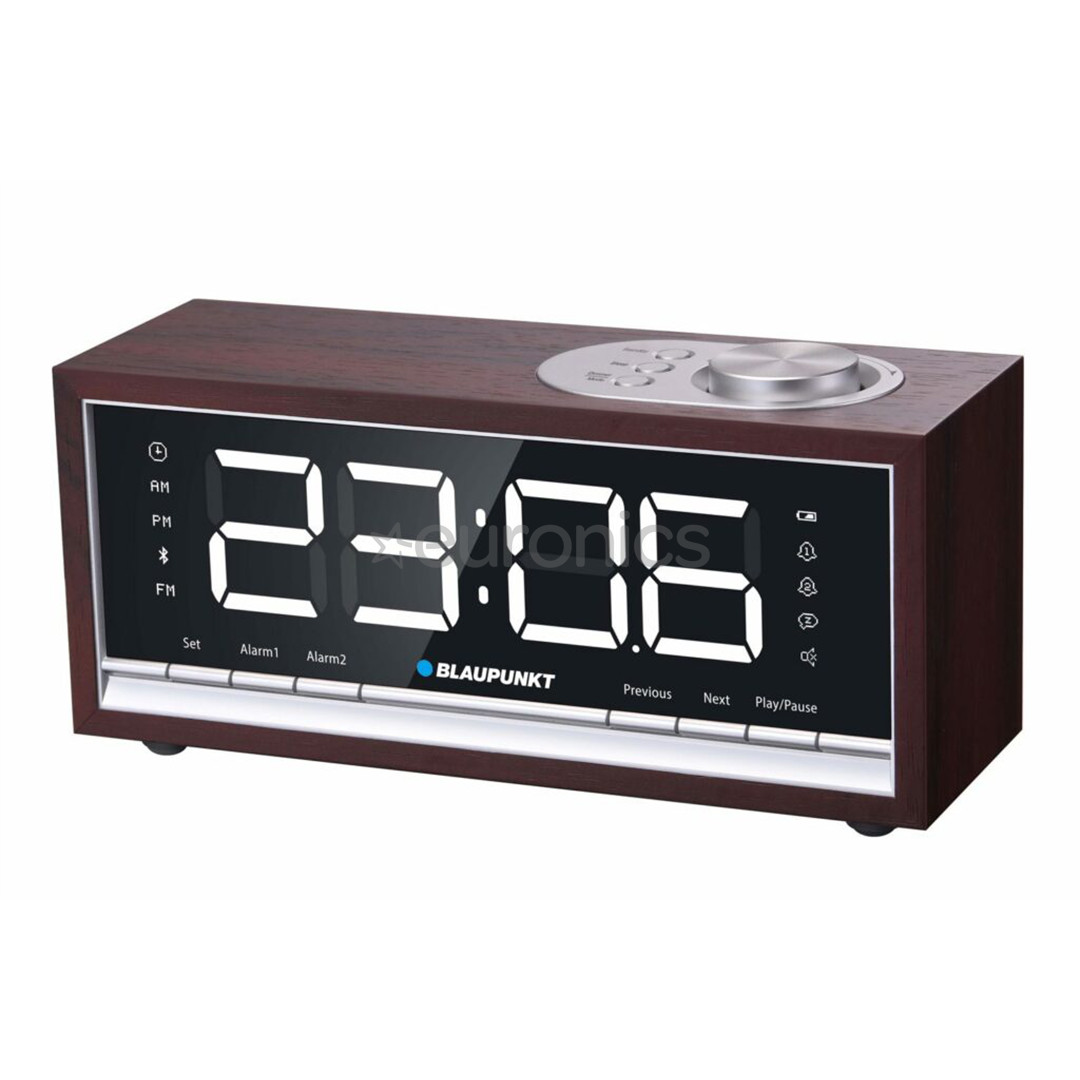 Blaupunkt Clockradio CR60BT, brown - Clock radio