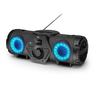 JVC BoomBlaster RV-NB300DAB, FM, DAB, Bluetooth, melna - Magnetola