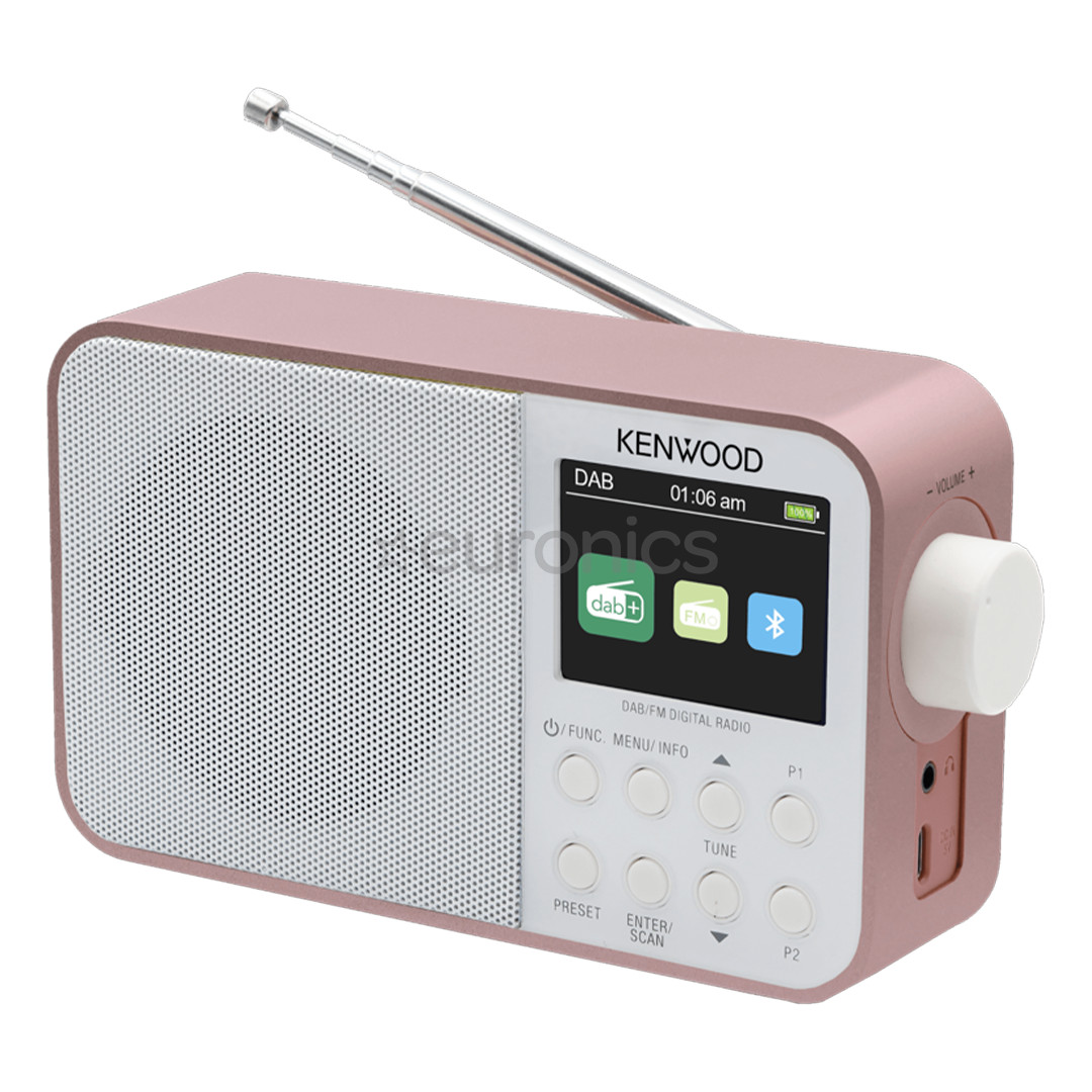 Kenwood Portable DAB+ Radio CR-M30DAB, rozā/balta - Radio