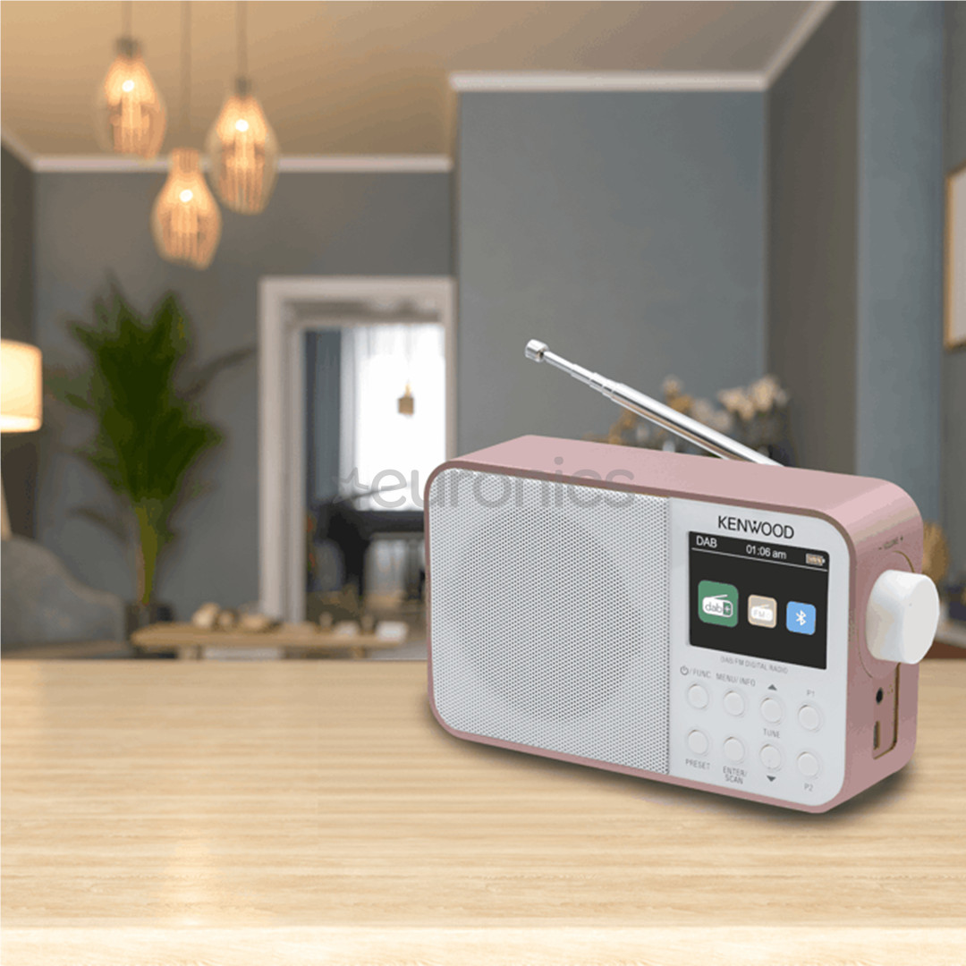 Kenwood Portable DAB+ Radio CR-M30DAB, rozā/balta - Radio