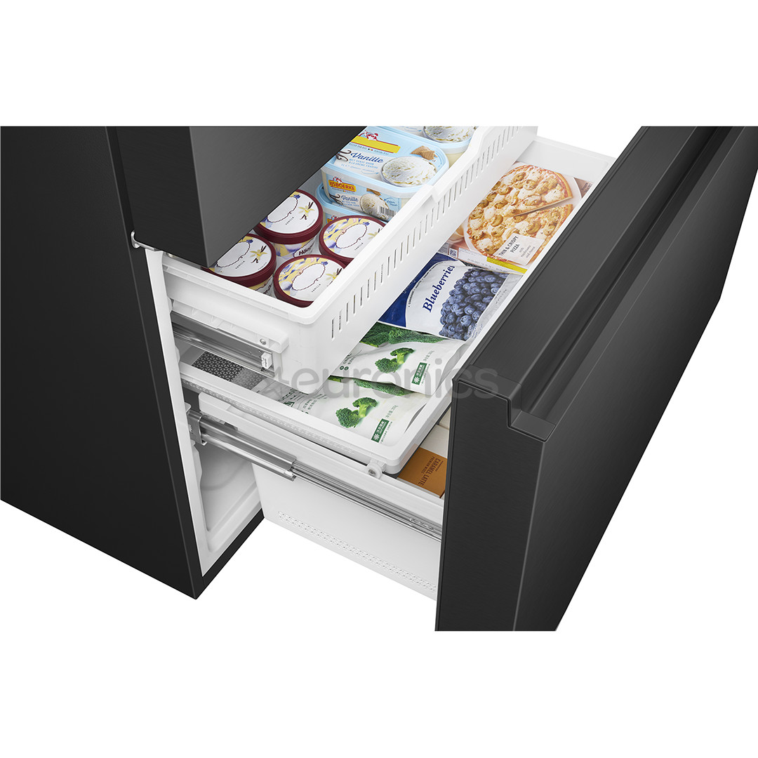 Hisense, No Frost, 612 л, высота 179 см, черный - SBS-холодильник