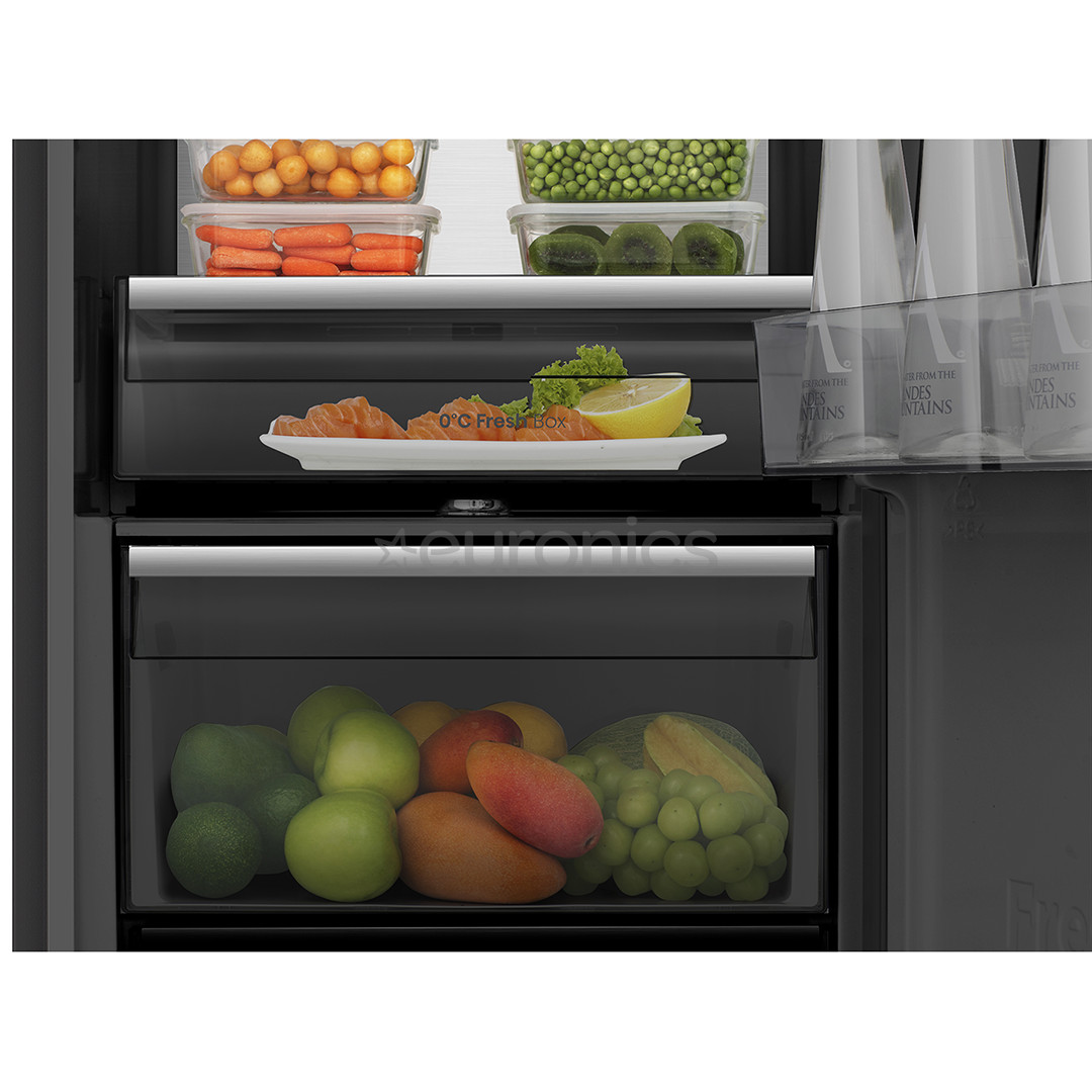 Hisense, 372 L, height 186 cm, black - Cooler