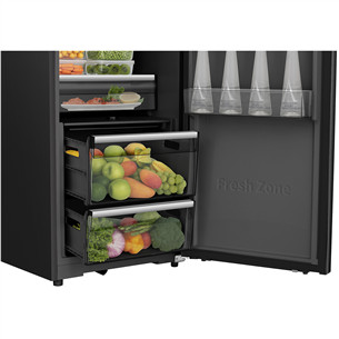 Hisense, 372 L, height 186 cm, black - Cooler
