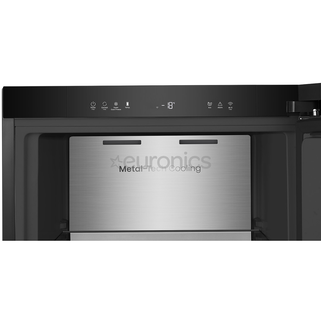 Hisense, NoFrost, 312 L, augstums 186 cm, melna - Saldētava