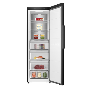 Hisense, NoFrost, 312 L, augstums 186 cm, melna - Saldētava