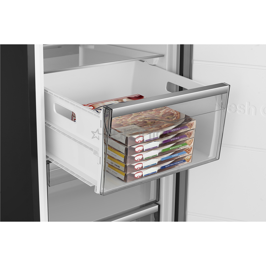 Hisense, NoFrost, 312 L, augstums 186 cm, melna - Saldētava