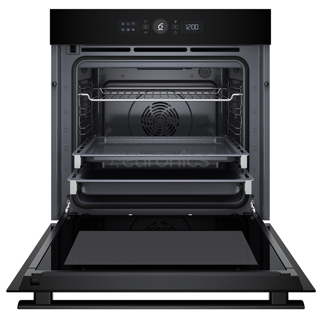 Whirlpool, 73 L, pirolītiskā tīrīšana, melna - Iebūvējama elektriskā cepeškrāsns