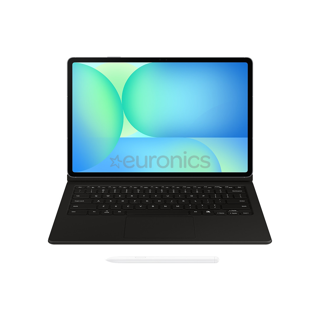 Samsung Book Cover Keyboard, Galaxy Tab S10 FE+, AI Key, melna - Apvalks ar klaviatūru planšetdatoram