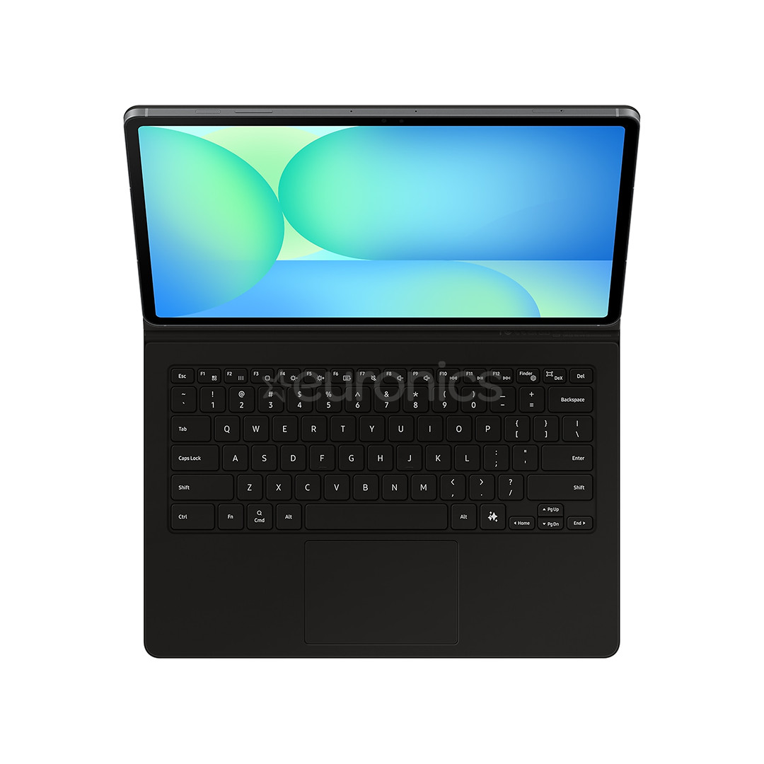 Samsung Book Cover Keyboard, Galaxy Tab S10 FE+, AI Key, melna - Apvalks ar klaviatūru planšetdatoram