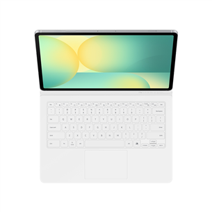Samsung Book Cover Keyboard, Galaxy Tab S10 FE+, AI Key, balta - Apvalks ar klaviatūru planšetdatoram