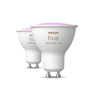 Philips Hue Smart Spotlight, white and color, GU10, 2 шт. - Умные лампы 929003666502