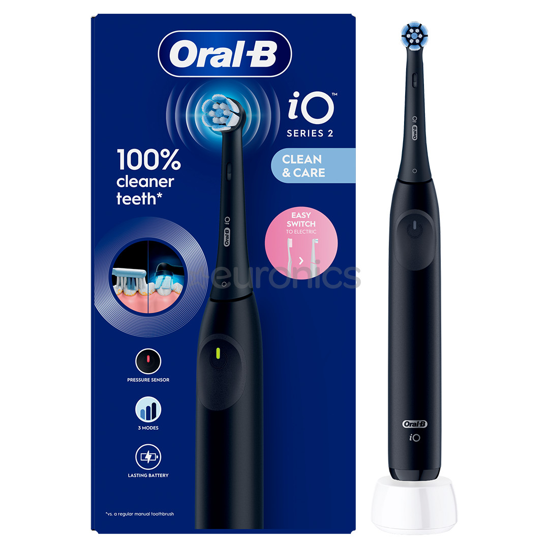 Braun Oral-B iO2, melna - Elektriskā zobu birste