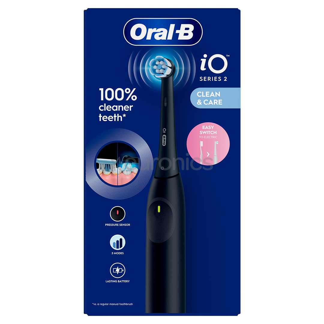 Braun Oral-B iO2, melna - Elektriskā zobu birste