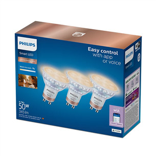 Philips Wiz Smart LED Spot, GU10, 3 шт., белый - Светодиодные лампы