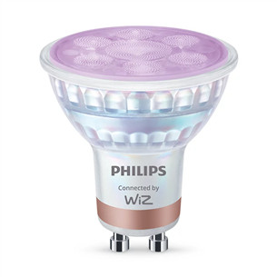 Philips Wiz Smart LED Spot Full Color, GU10, 3 gab., balta - Viedā spuldze 929003772336
