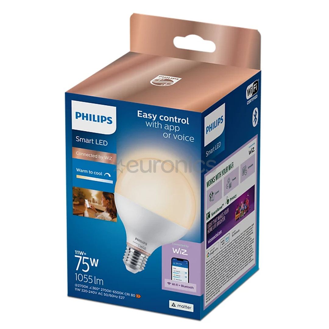 Philips Wiz Smart LED Globe, E27, white - LED light