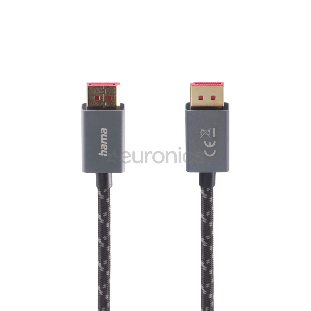 Hama DisplayPort, 8K, 2 м, серый - Кабель