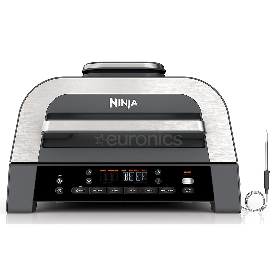 Ninja 6-in-1 MAX, 1760 W, melna/sudraba - Grils un karstā gaisa friteris
