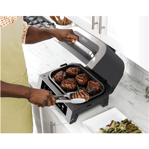 Ninja 6-in-1 MAX, 1760 W, melna/sudraba - Grils un karstā gaisa friteris