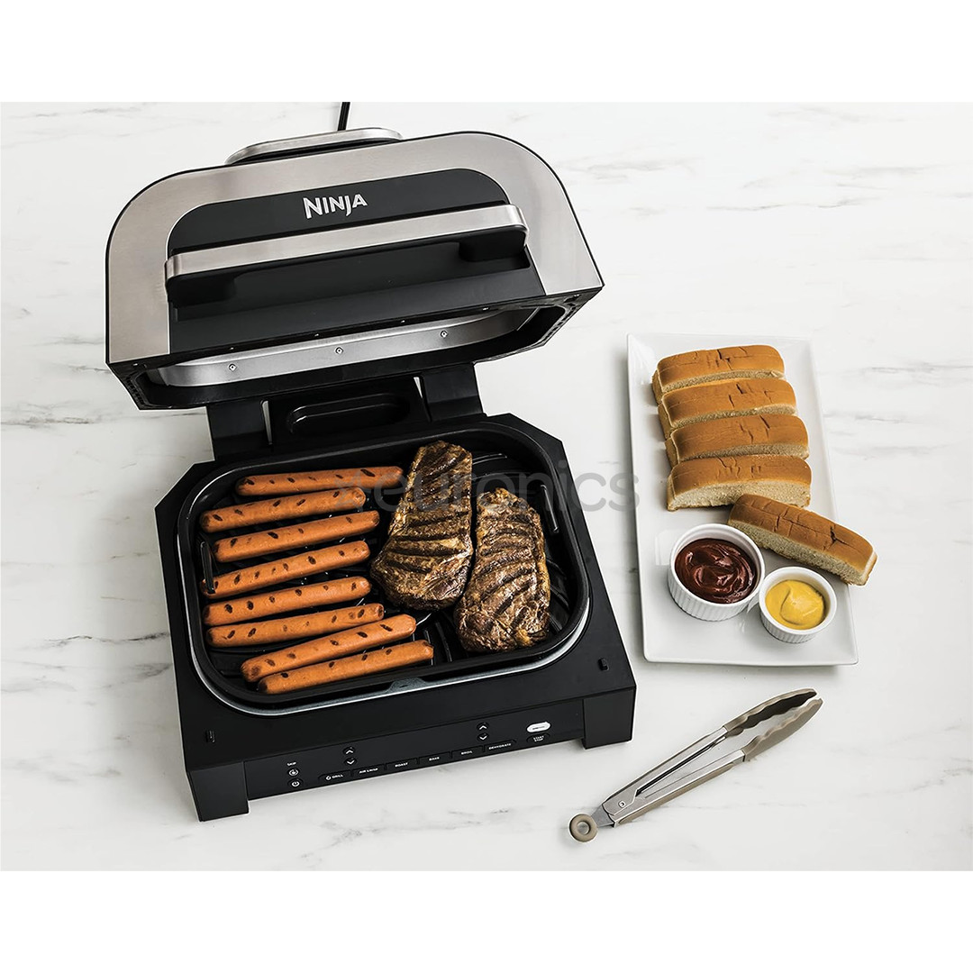 Ninja 6-in-1 MAX, 1760 W, melna/sudraba - Grils un karstā gaisa friteris