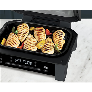 Ninja 6-in-1 MAX, 1760 W, melna/sudraba - Grils un karstā gaisa friteris