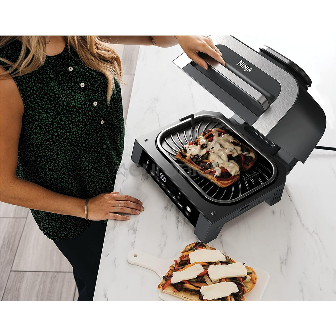 Ninja 6-in-1 MAX, 1760 W, melna/sudraba - Grils un karstā gaisa friteris