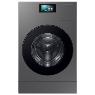 Samsung Bespoke AI Laundry Combo, 18 кг / 11 кг, глубина 87,5 см, 1000 об/мин, серый - Стирально-сушильная машина WD18DB8995BZT2