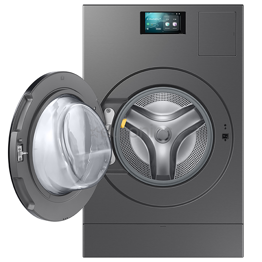 Samsung Bespoke AI Laundry Combo, 18 кг / 11 кг, глубина 87,5 см, 1000 об/мин, серый - Стирально-сушильная машина